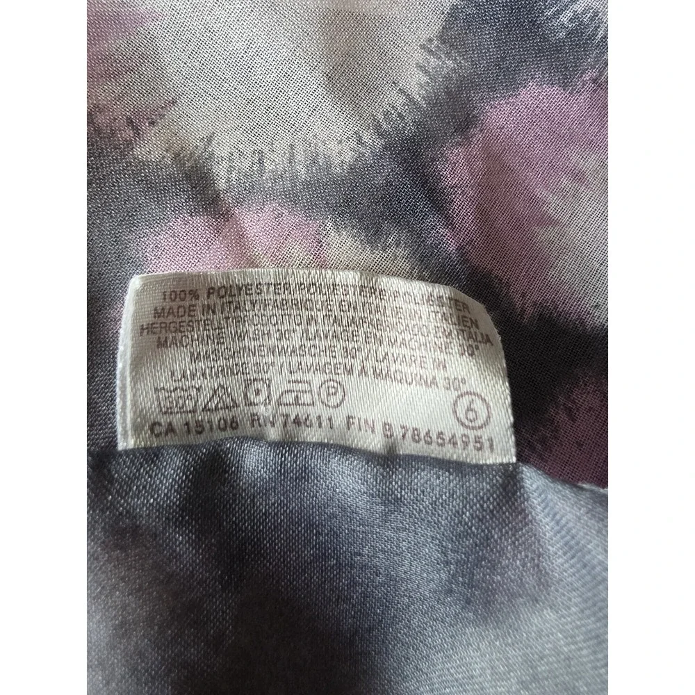Tie Rack London Women Square Scarf Grey Pink White Abstract Wrap Shawl